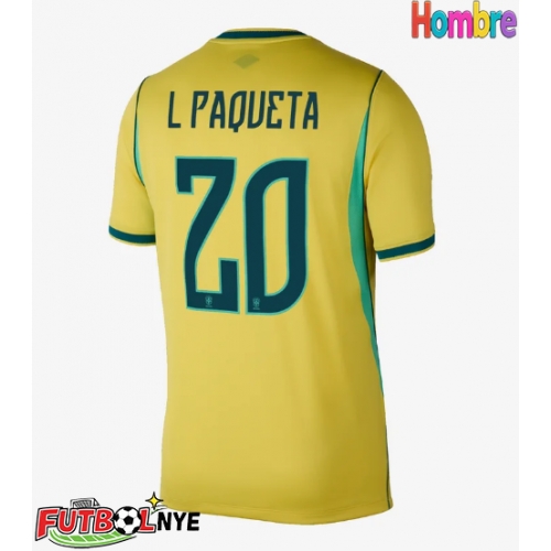 Camiseta Brasil Lucas Paqueta #20 Primera Equipación Mundial 2026 manga corta